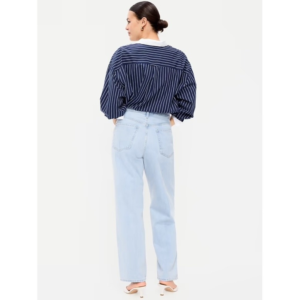 Old Navy Rigid OG Loose Jeans High Rise Light Wash 20 Secret-Smooth Pockets - Picture 2 of 10